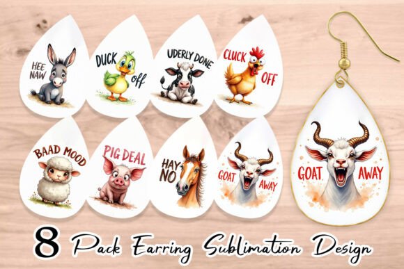 Grumpy Animal Quote Earring SVG: A Fresh Take on Graphics and Illustrations