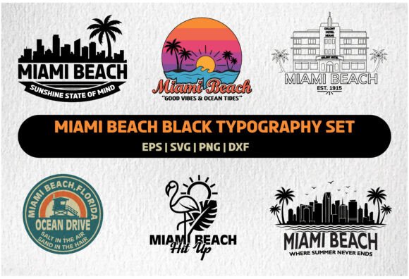 Miami Beach Typography SVG Quote Bundle Review