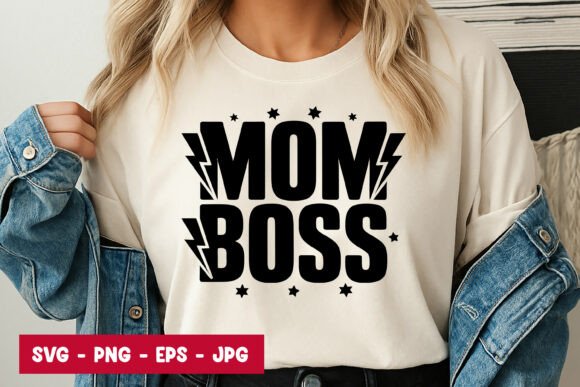 Mom Boss Quote Typography SVG PNG Graphics and Illustrations