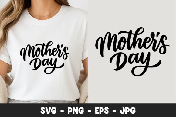 Mothers Day Script Quote Design SVG PNG for Graphics & Illustrations