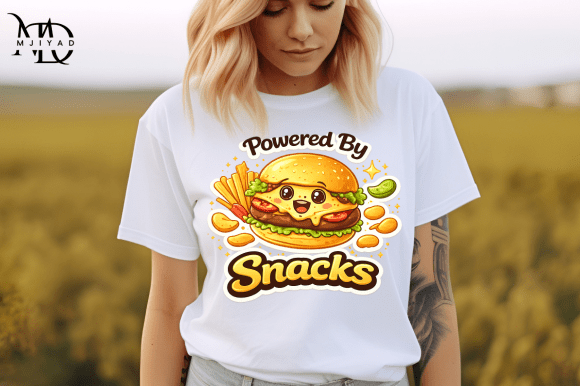 Powered by Snacks 🍿 Funny Quote PNG SVG Review