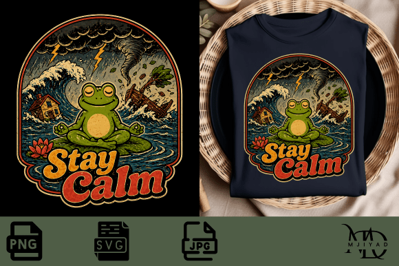 Stay Calm 🧘♂️ Minimal Quote PNG SVG Graphics Review