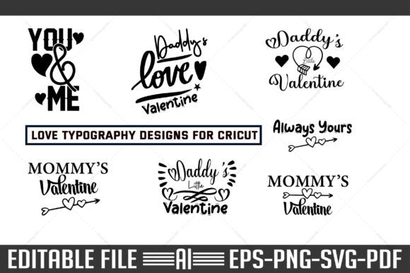 Valentine Day Bundle Design for Cricut Graphics & T-Shirt Designs
